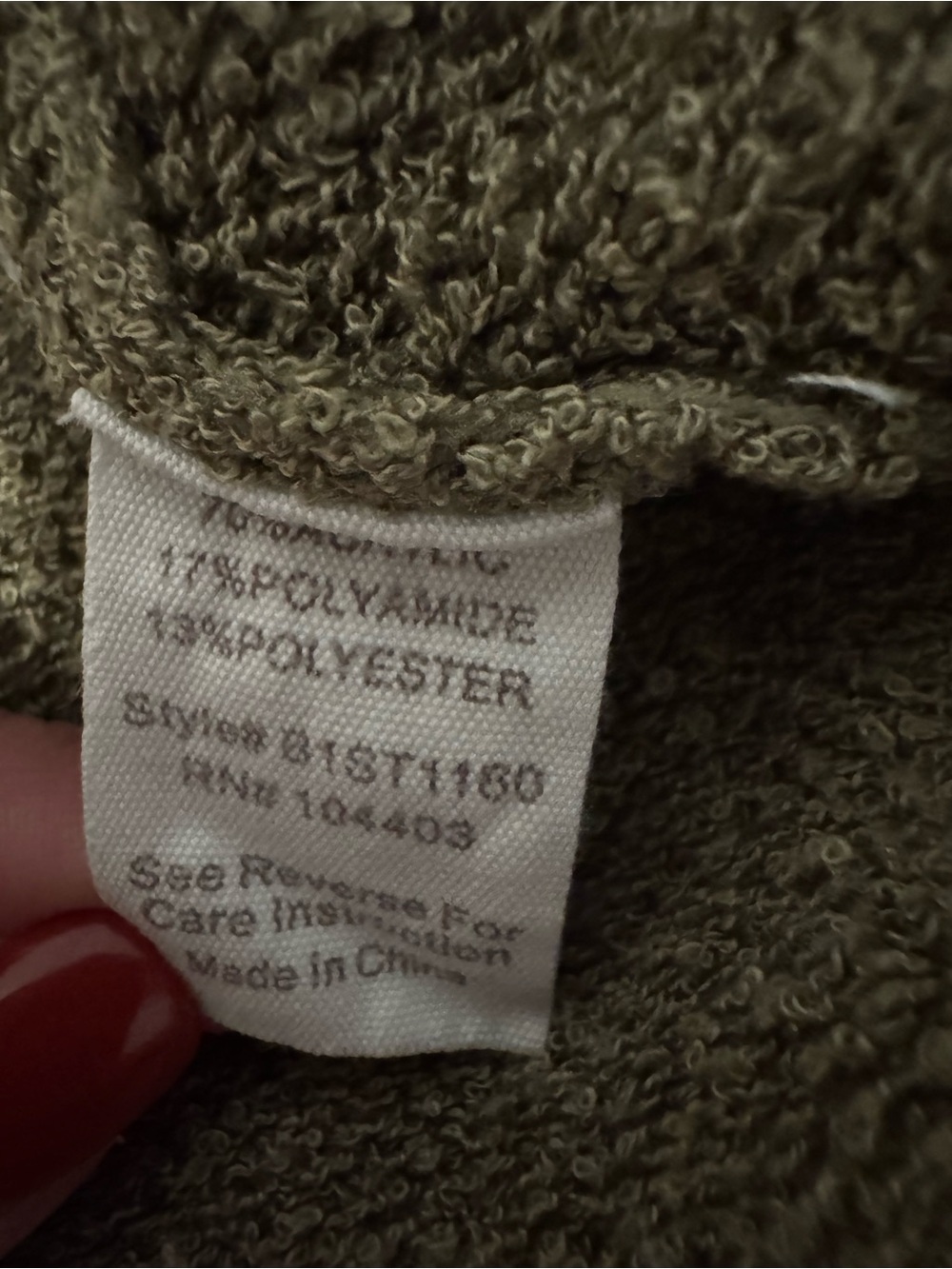 Blu Pepper Olive Green Crewneck Sweater with Cream Trim - Picture 5 of 5